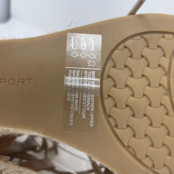 NEW! Women's Rockport Trutech Wedge Jute Leather Sandals sz. 9.5 - Picture 6 of 10